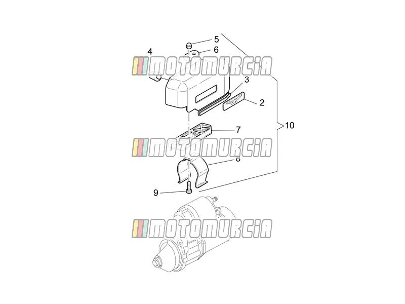 Startmotor deksel
