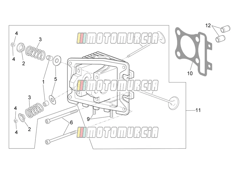 Motor » cilinderkop - kleppen
