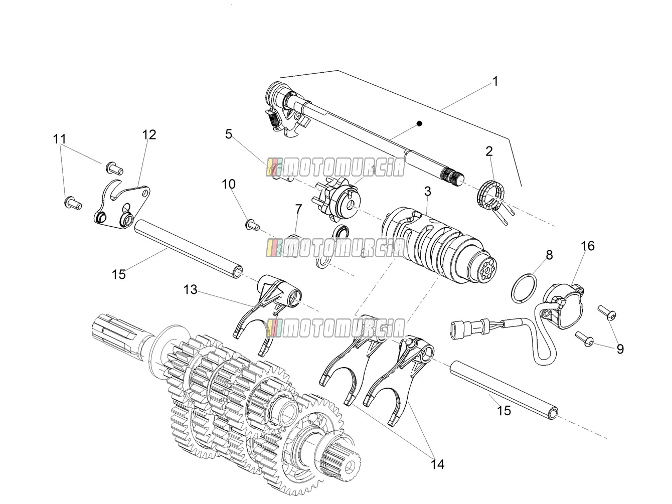 Gear Box / Selector / Shift Cam
