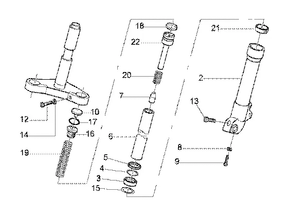 Showa Front Fork Component Parts