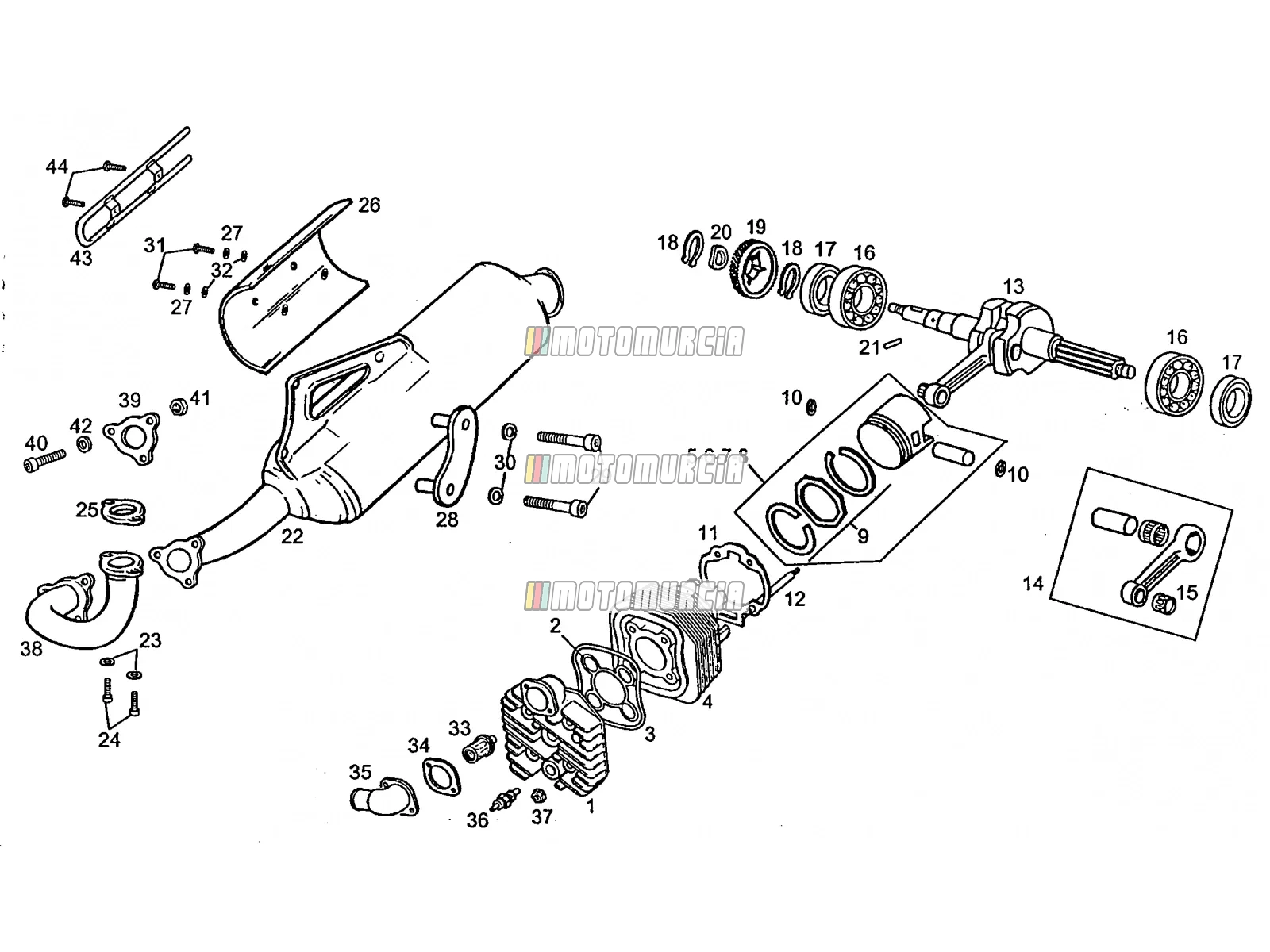 Drive Shaft - Cylinder - Piston