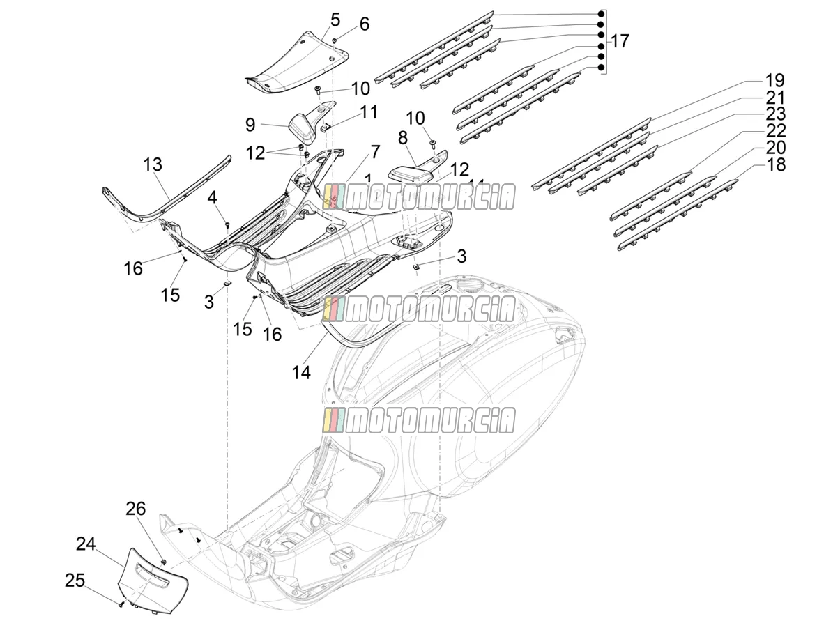 Cache central - repose-pieds