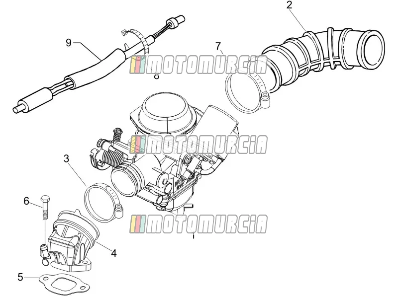 Carburettor, Assembly - Union Pipe