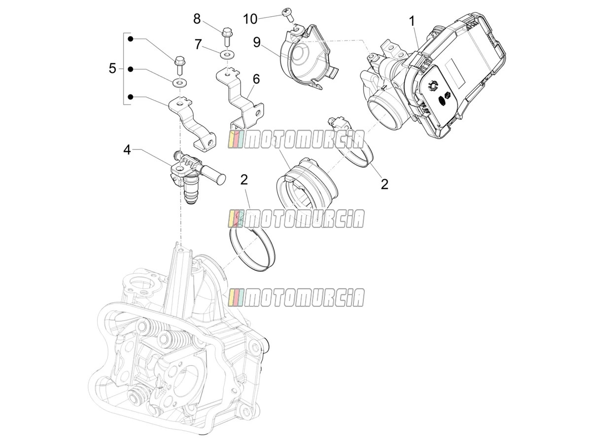 Corps de papillon - injecteur - joint d'induction