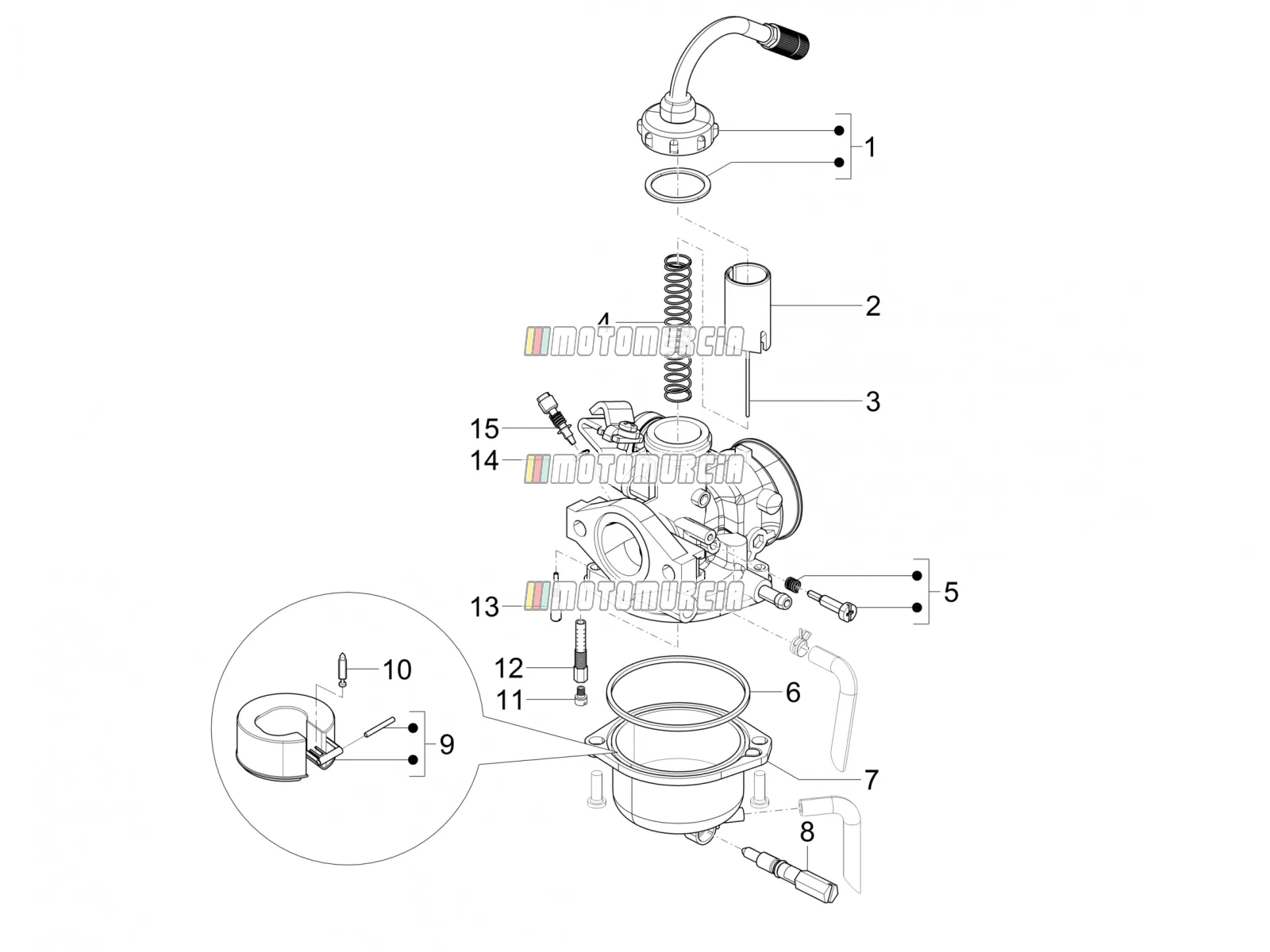 Composants du carburateur
