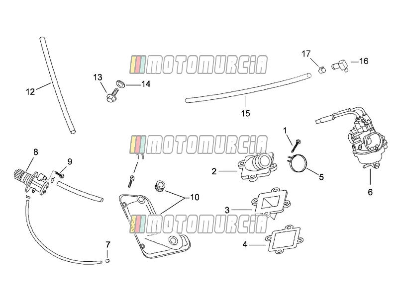 Carburateur - oliepomp assy.
