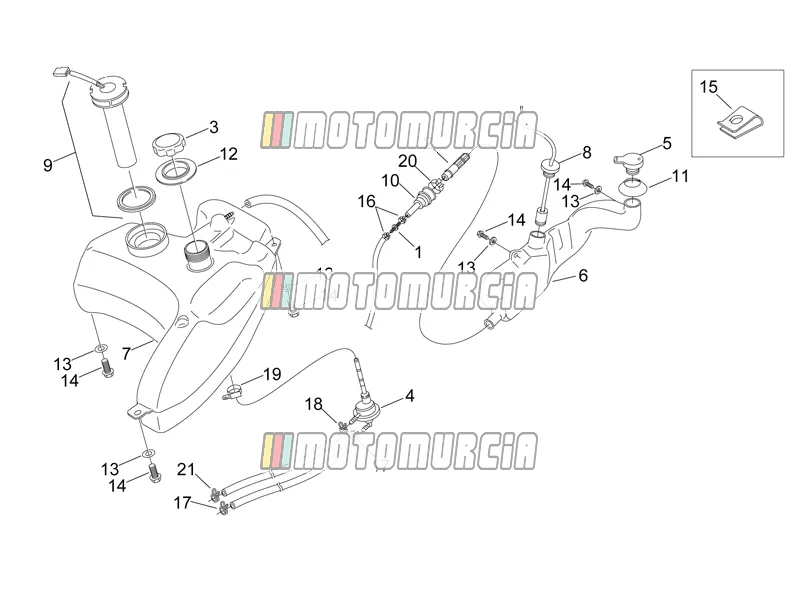 Olie- en brandstoftank