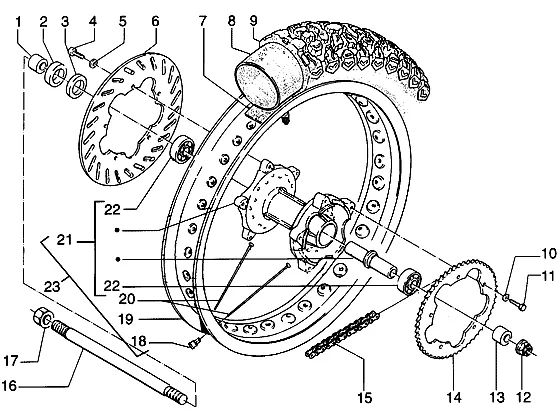 Roda traseira