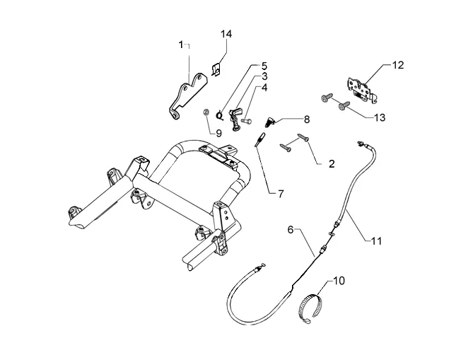 Commande de d?verrouillage de la selle