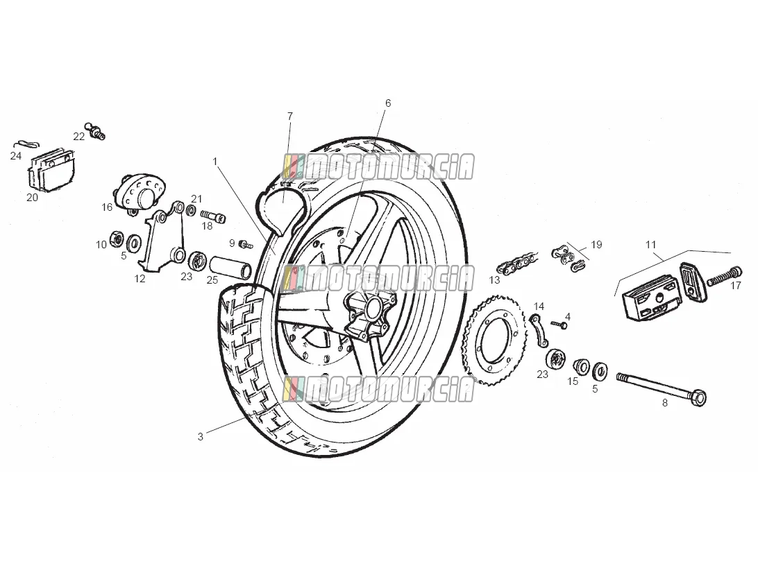 Roue arrière
