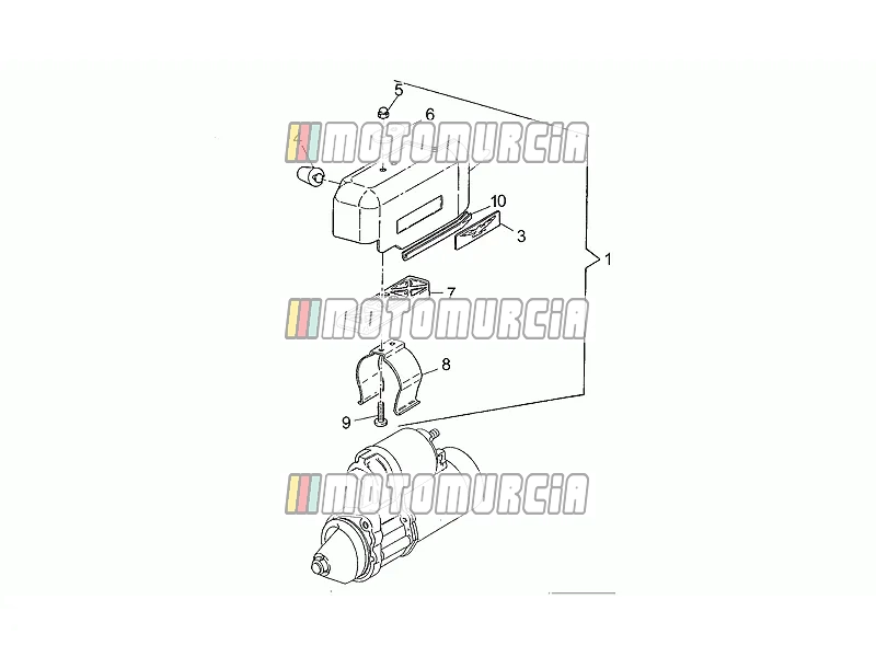 Startmotor deksel
