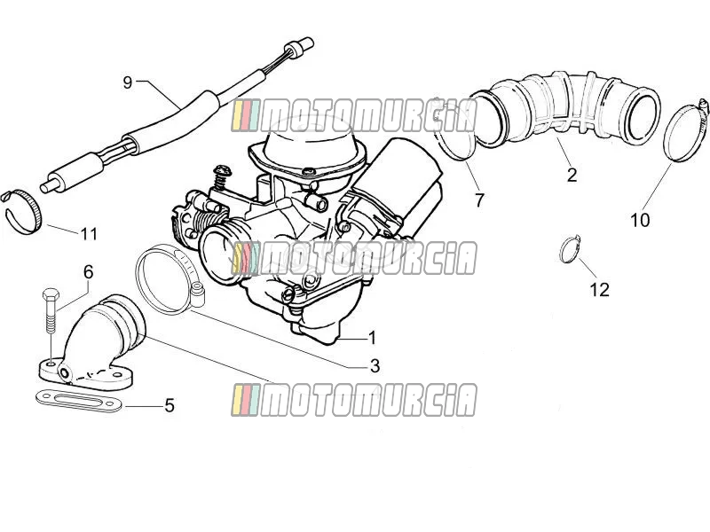 Carburettor, Assembly - Union Pipe