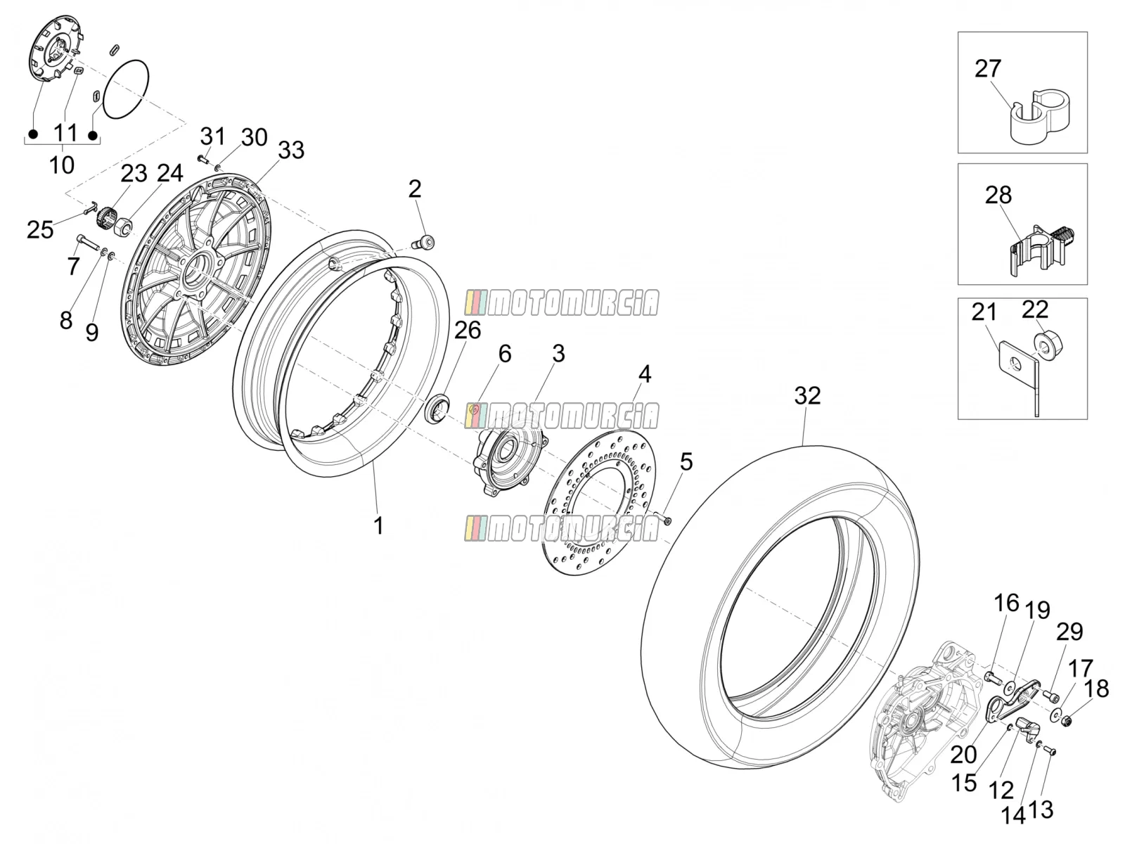 Roue arrière