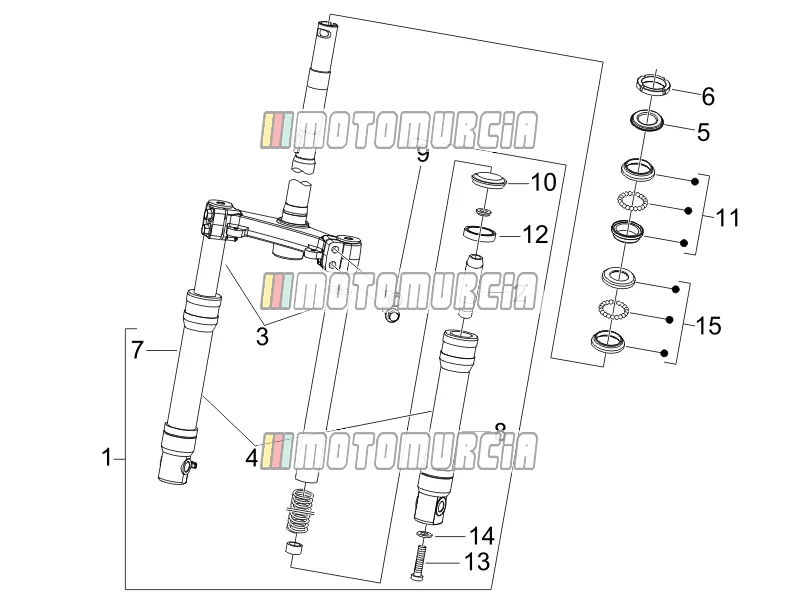 Gabel/Lenkrohr – Lenklagereinheit