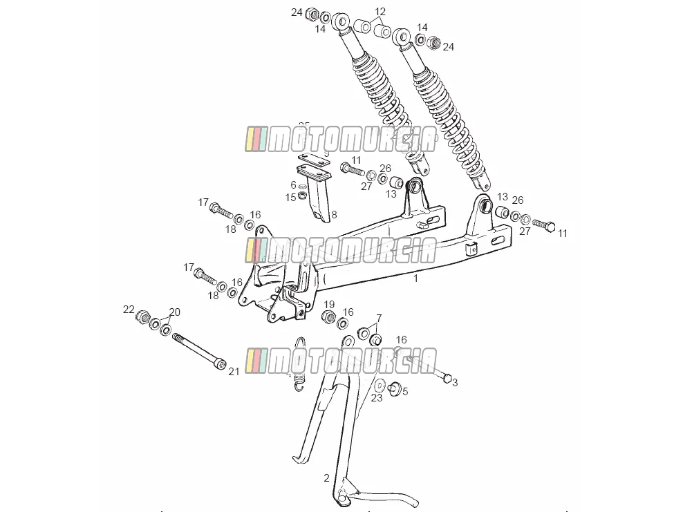 Schwinge - Stoßdämpfer