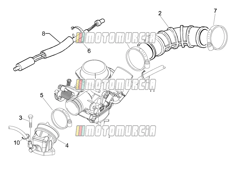 Carburettor, Assembly - Union Pipe