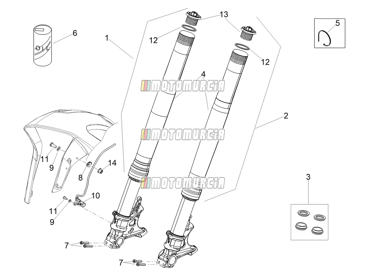 Fourche avant Ohlins