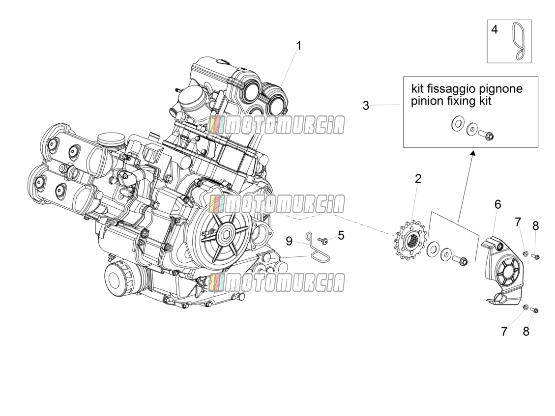 Levier de pièce de finition du moteur