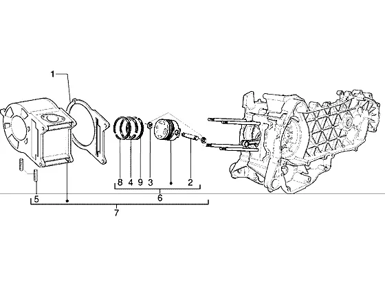 Axe de cylindre-piston-poignet, cul