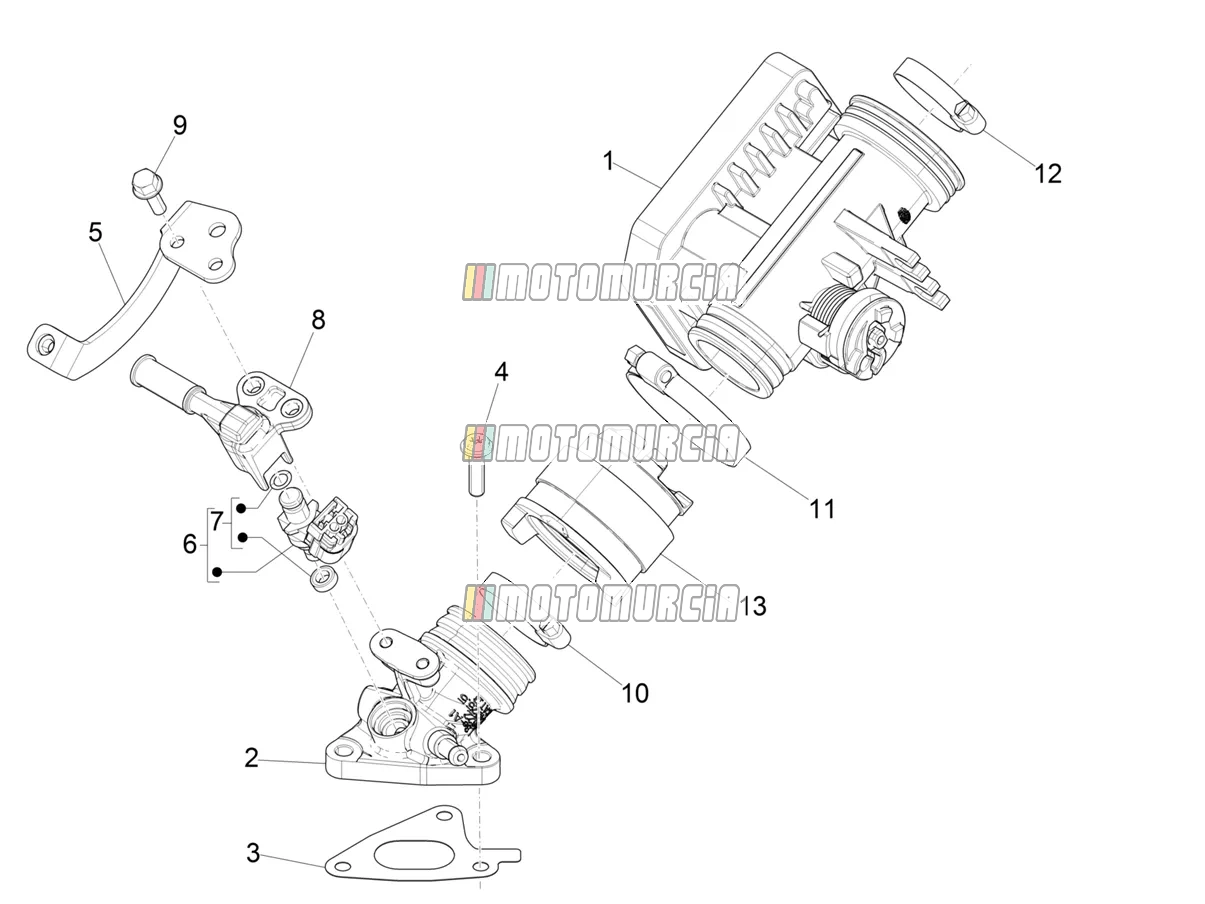 Corps de papillon - injecteur - joint d'induction