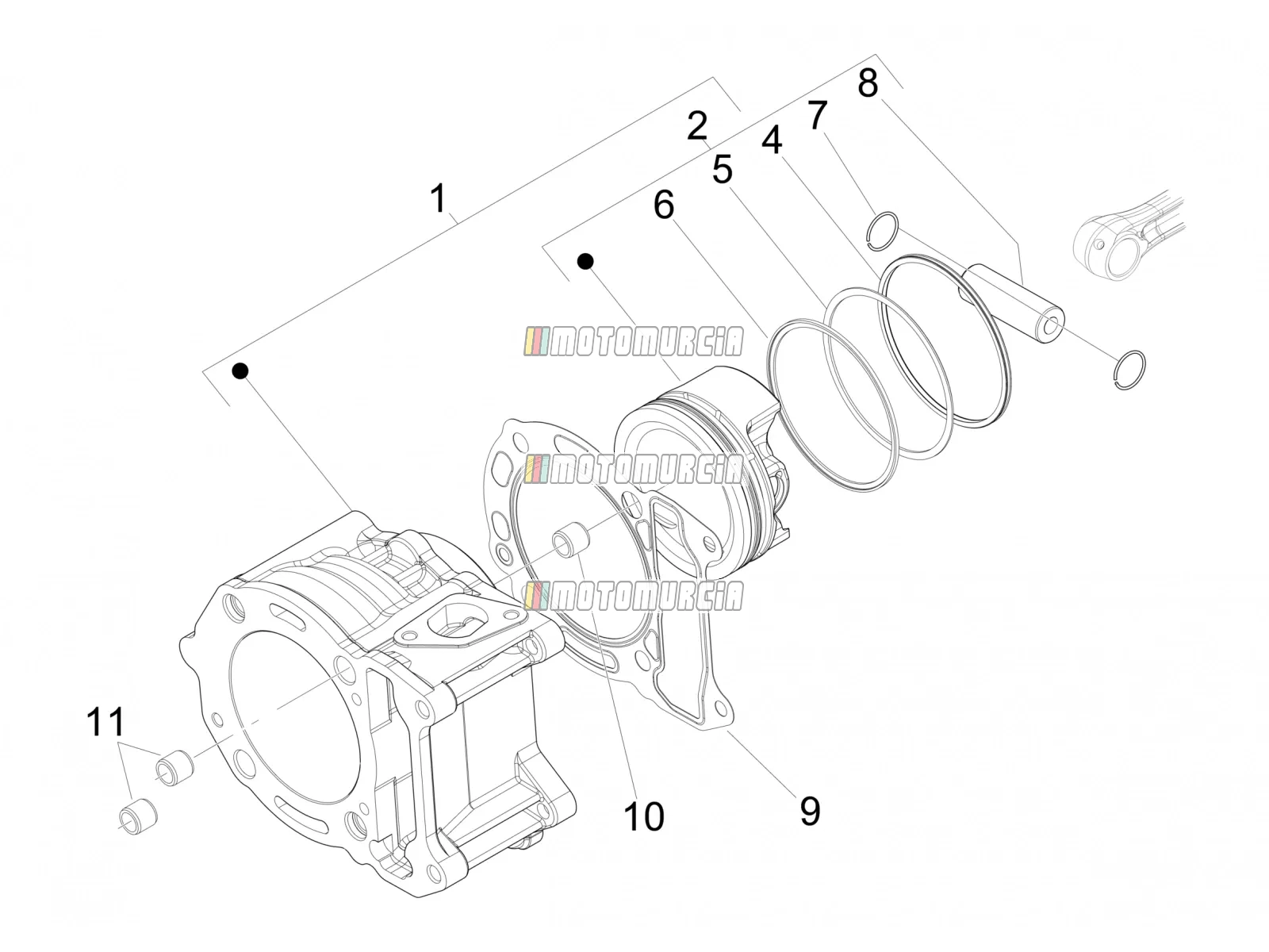 Cylinder-piston-wrist Pin Unit