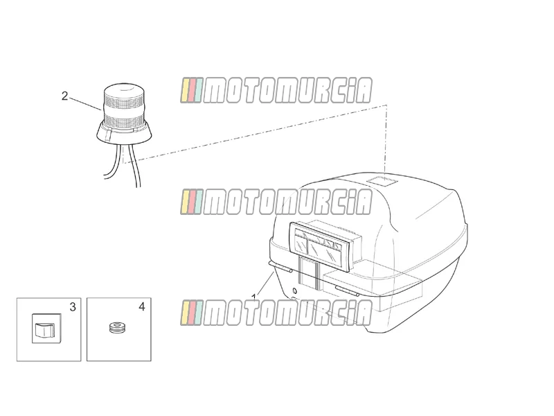 Frame »achterkoplamp - topkoffer