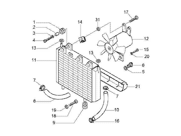 Radiateur de liquide de refroidissement