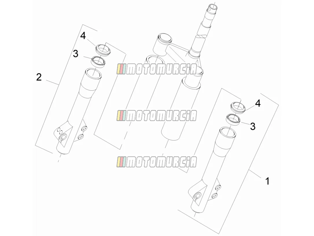 Komponenten der Gabel (Escorts)