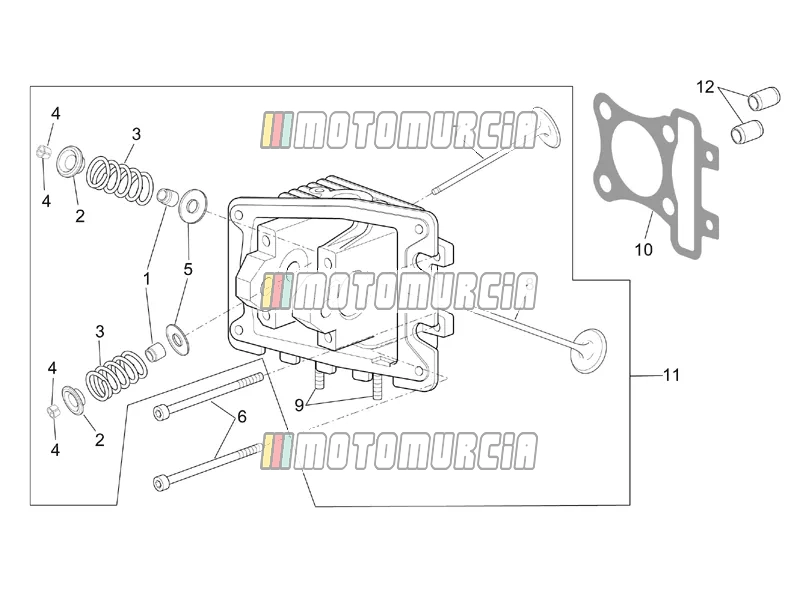 Motor » cilinderkop - kleppen