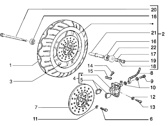 Voorwiel - remklauw