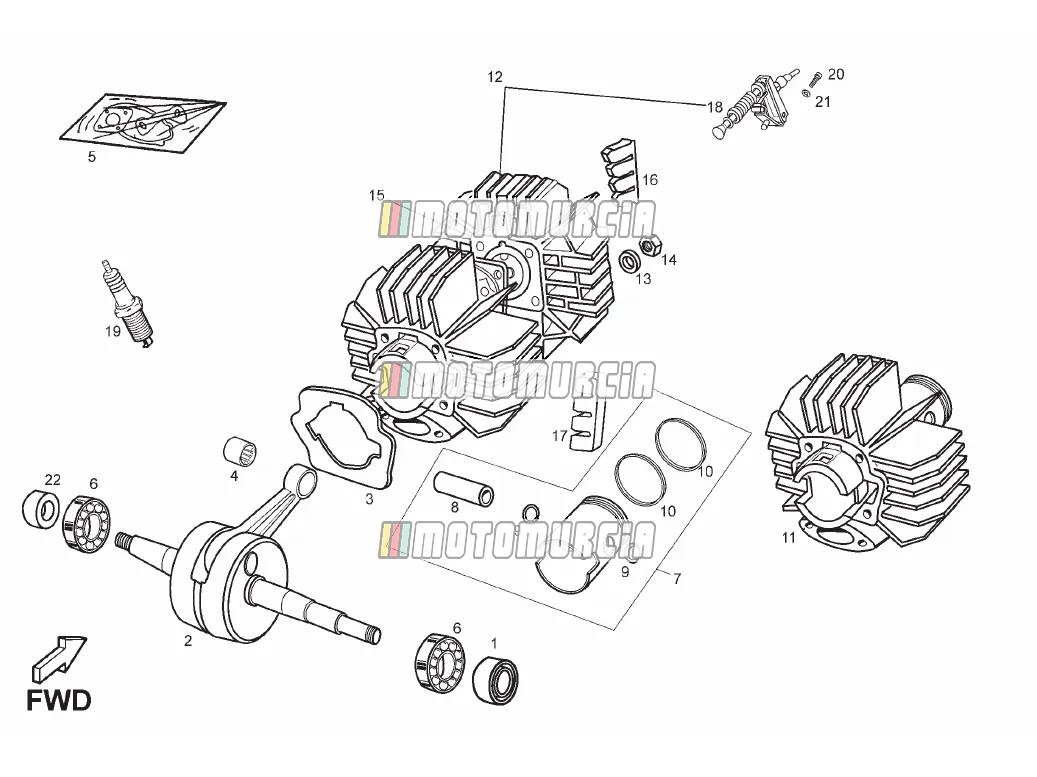 Culasse - cylindre - piston