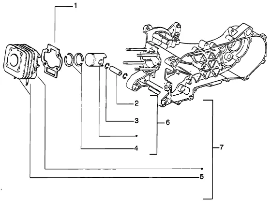 Cilinder-zuiger-polspen, assy