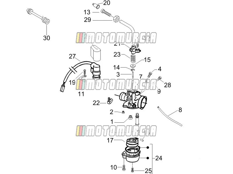Composants du carburateur
