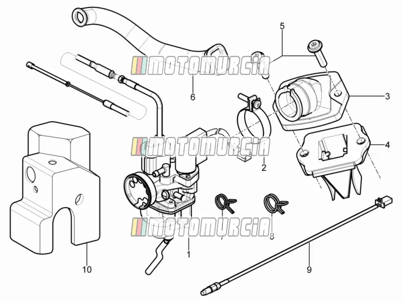Carburettor, Assembly - Union Pipe
