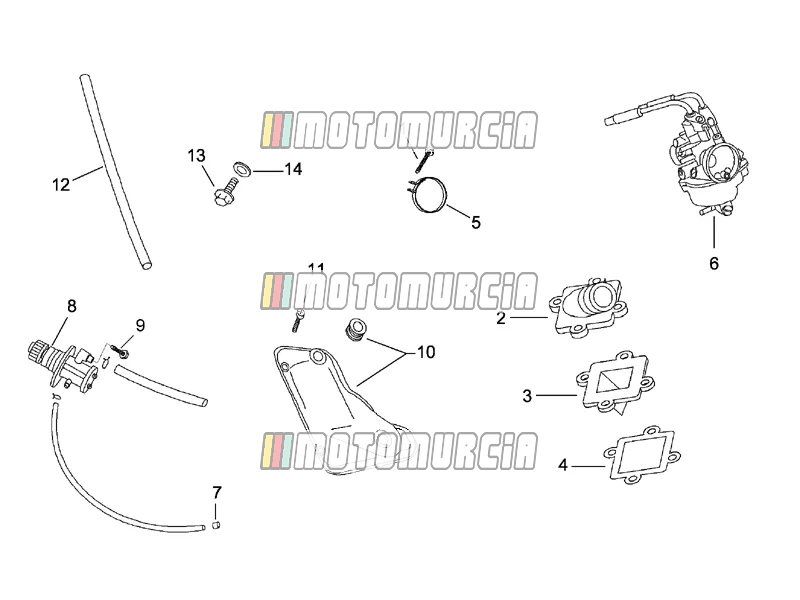 Carburateur - oliepomp assy.
