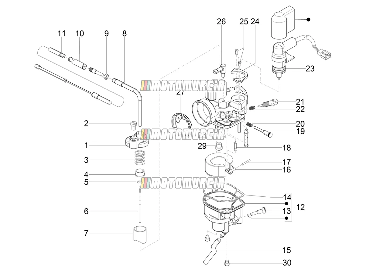 Composants du carburateur