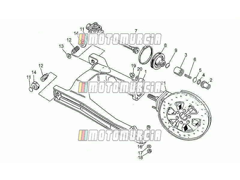 Zwenkarm-van frame pg17001