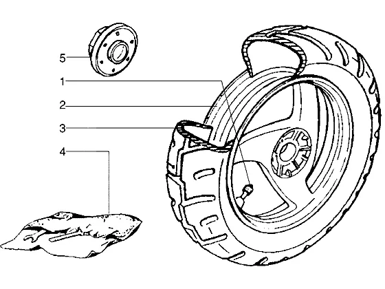 Achterwiel (voertuig met trommelrem achter)
