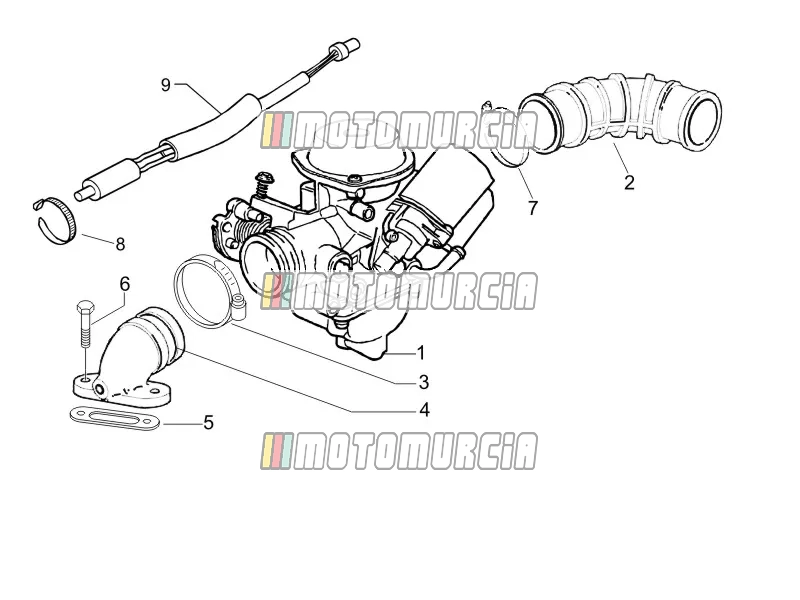 Carburettor, Assembly - Union Pipe