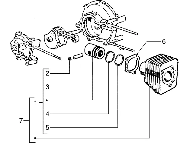 Cilinder-zuiger, assy