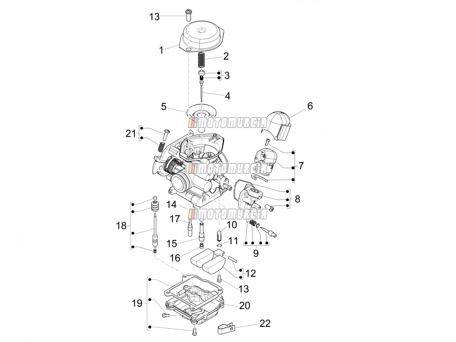 Composants du carburateur