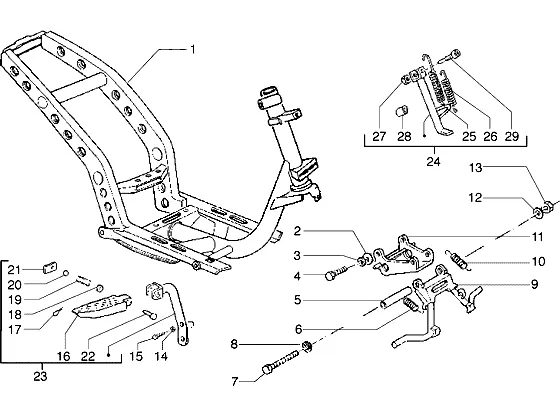 Ch?ssis-b?quille centrale
