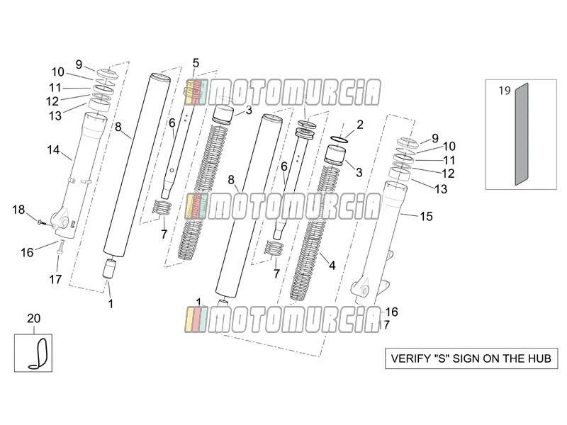 Frame » showa voorvork - naven, mouwen