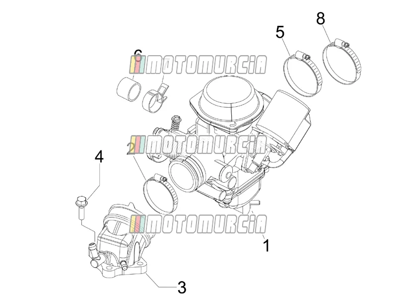 Carburettor, Assembly - Union Pipe