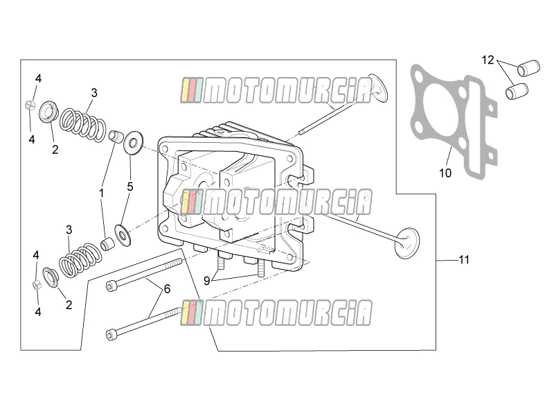 Motor » cilinderkop - kleppen