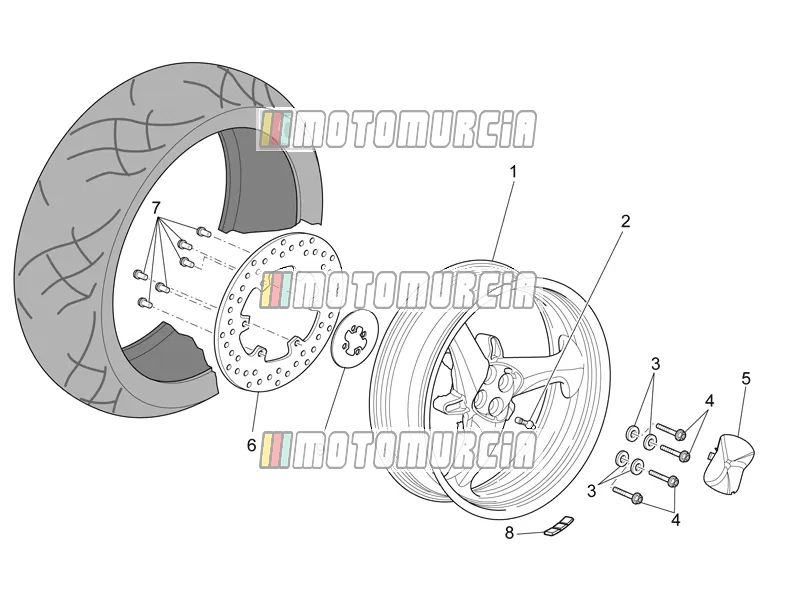 Roue arrière standard