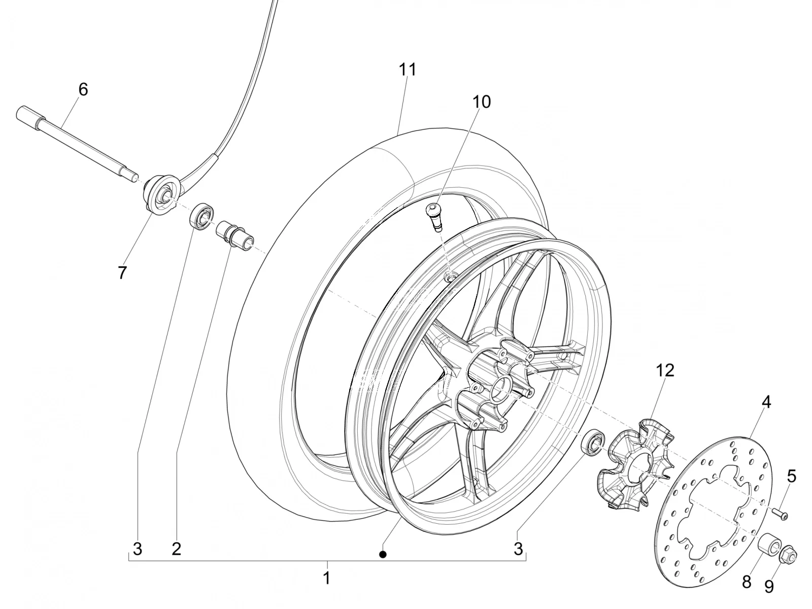Roue arrière
