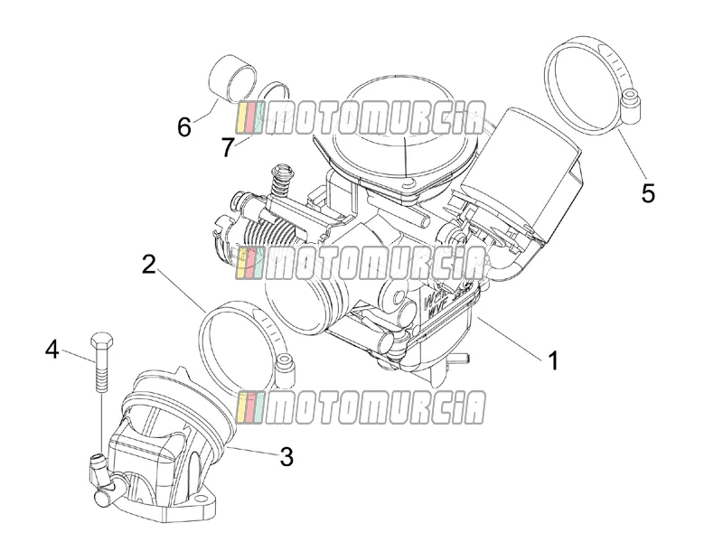 Carburettor, Assembly - Union Pipe