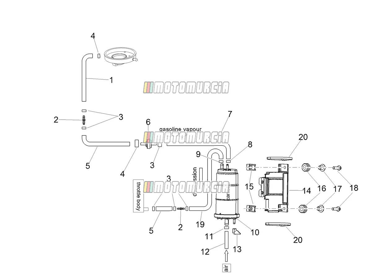 Système de récupération des vapeurs de carburant