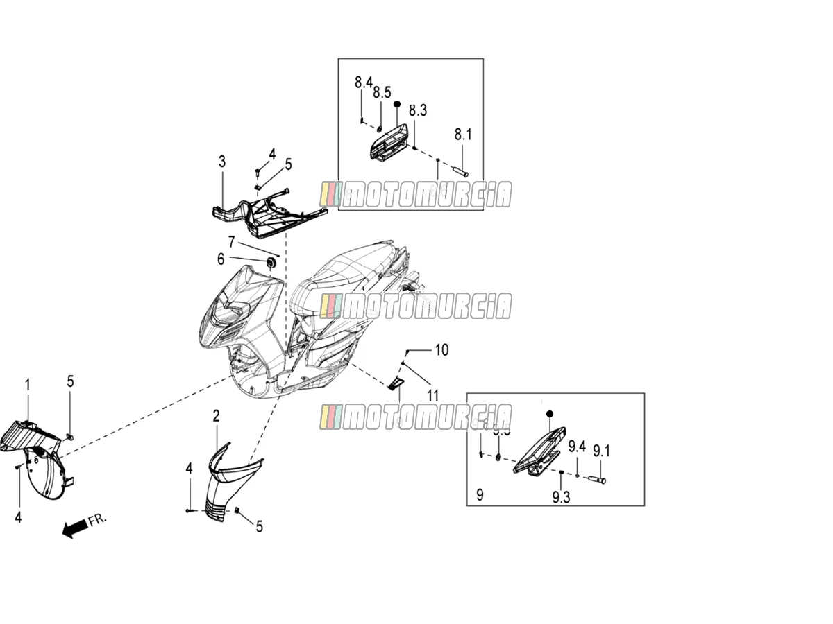 Cache central - repose-pieds